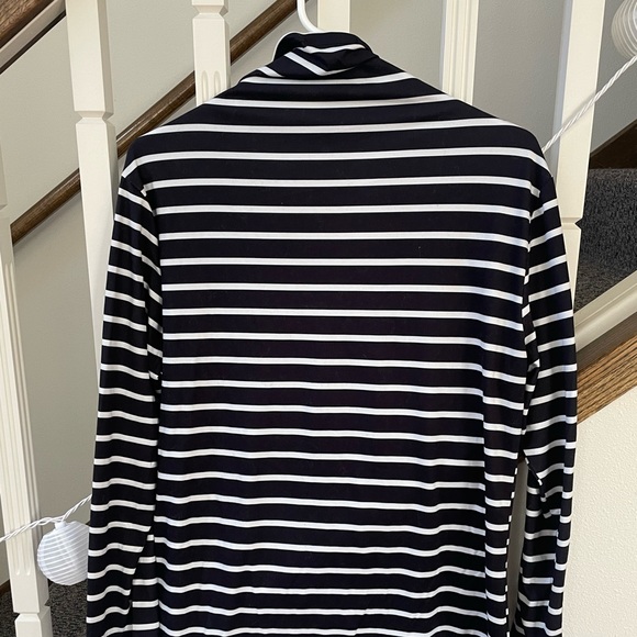 Shein Curve Black and White Striped Turtleneck | 0XL - Picture 2 of 3